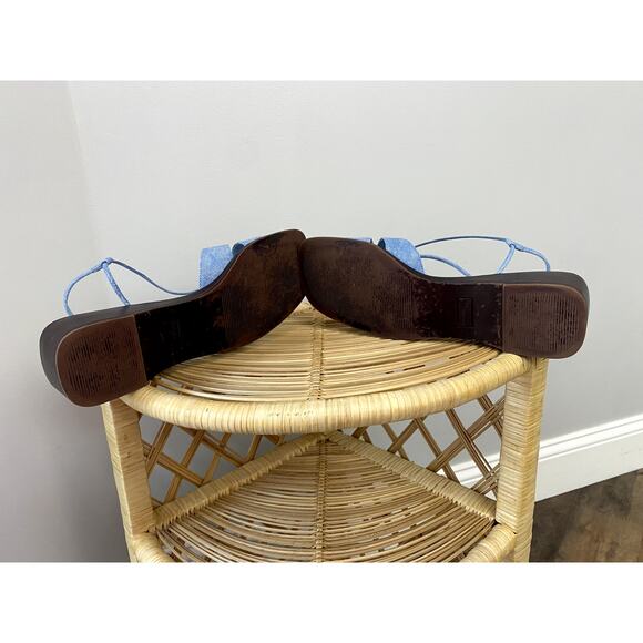 Jasmin Flex Blue Strappy Platform Sandals w/ Elephant pendant Sz 11B - Picture 8 of 9